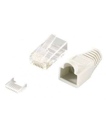 LOGILINK - Wtyki RJ45 UTP kat.6 z osłonką - szare,100szt. nr 1