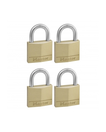 masterlock 4x Kłódka mosiężna - szer 50mm, hartowana stal, pałąk dł. 25mm - średnica 7mm nr 2