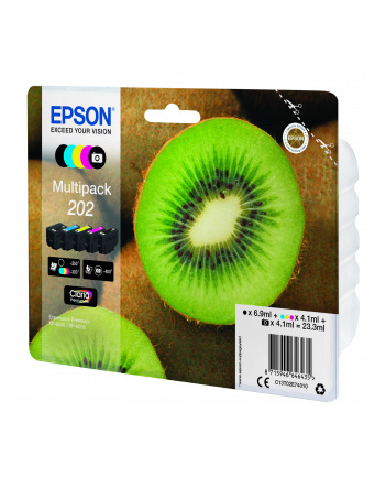 Tusz Epson Kiwi Multipack 202 | CMYK+photo black | Claria Premium