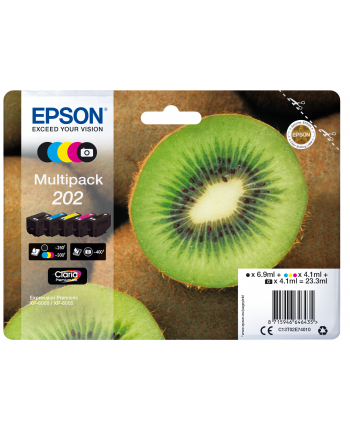 Tusz Epson Kiwi Multipack 202 | CMYK+photo black | Claria Premium