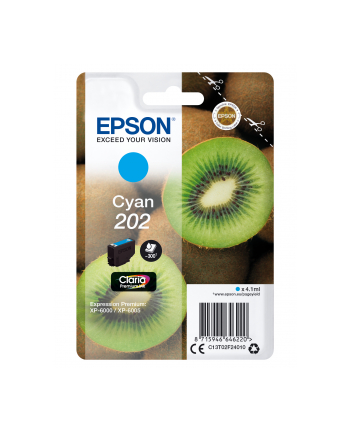 Tusz Epson singlepack 202 cyan | 4,1ml | Claria premium