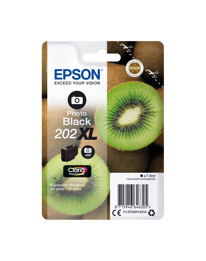 Tusz Epson photo black 202XL | 7,9ml | Claria Premium główny