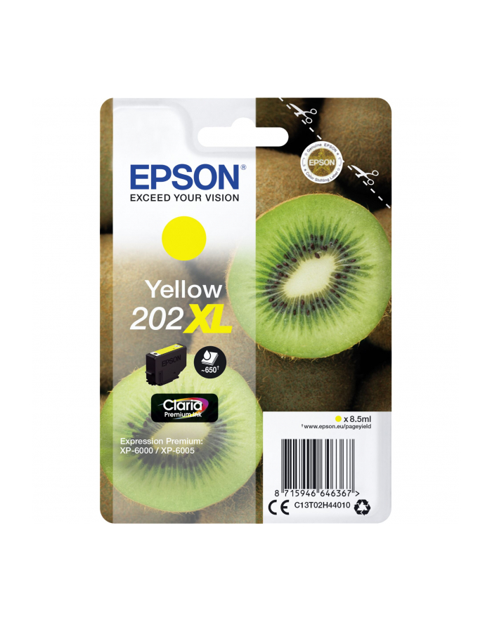 Tusz Epson singlepack 202XL yellow | 8,5ml | Claria premium główny