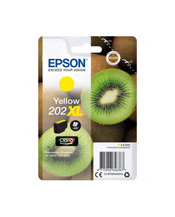 Tusz Epson singlepack 202XL yellow | 8,5ml | Claria premium