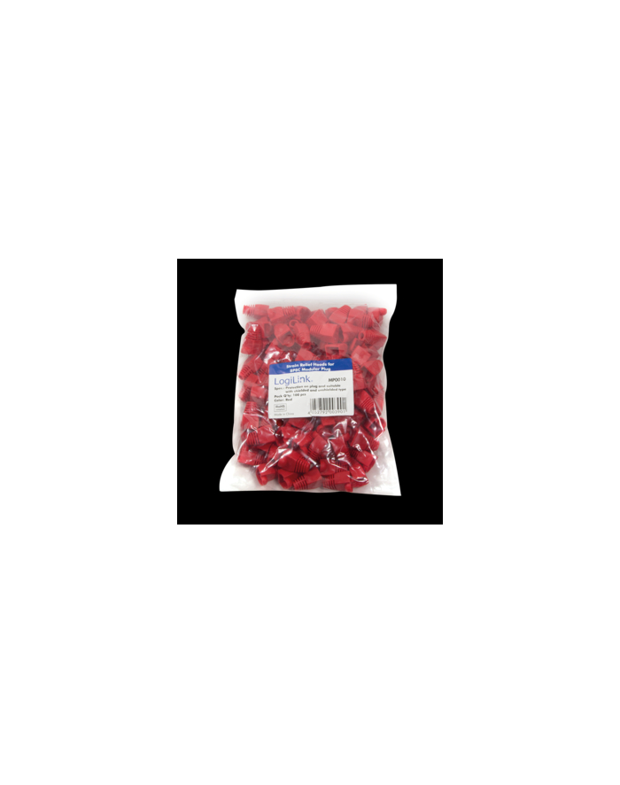LOGILINK - Osłonki wtyku RJ45,czerwone - 100szt. główny