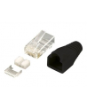 LOGILINK - Wtyki RJ45 FTP kat.6 z osłonką - czarne,100szt. - nr 18