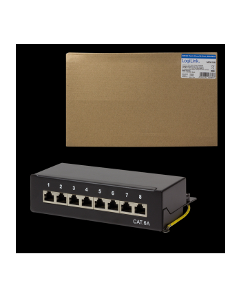 LOGILINK- Patch Panel Desktop Cat.6A STP 8 ports, Black