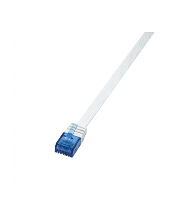 LOGILINK Płaski Patch cord U/UTP kat.6, biały 0,5m