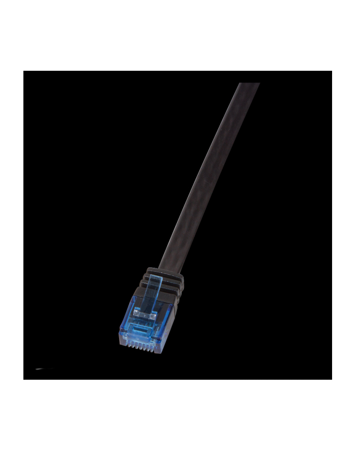 LOGILINK - Patchcord Cat.6 U/UTP, dł. 1m, płaski, ''SlimLine'', czarny główny