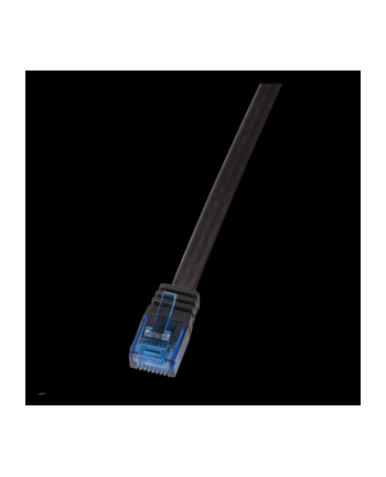 LOGILINK - Patchcord Cat.6 U/UTP, dł. 10m, płaski, ''SlimLine'', czarny