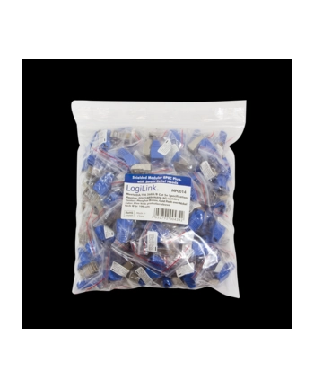 LOGILINK - Wtyki RJ45 FTP kat.5e z osłonką - niebieskie 100szt. nr 1
