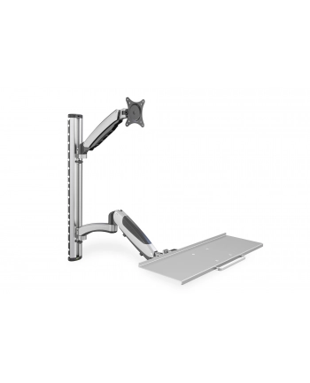 digitus Ramię naścienne pojedyncze, 1xLCD + klawiatura, max. 27', max. 8kg, uchylno-obrotowe 360 stopni  (PIVOT)