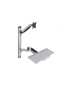 digitus Ramię naścienne pojedyncze, 1xLCD + klawiatura, max. 27', max. 8kg, uchylno-obrotowe 360 stopni  (PIVOT) - nr 45