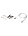 digitus Karta/Kontroler Firewire (400) PCI Exp., 2xZew. 1xZew.(Mini) IEEE1394a 6pin + Mini, Low Profile - nr 11