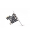 digitus Karta/Kontroler Firewire (400) PCI Exp., 2xZew. 1xZew.(Mini) IEEE1394a 6pin + Mini, Low Profile - nr 41