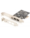 digitus Karta/Kontroler Firewire (400) PCI Exp., 2xZew. 1xZew.(Mini) IEEE1394a 6pin + Mini, Low Profile - nr 44