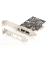 digitus Karta/Kontroler Firewire (400) PCI Exp., 2xZew. 1xZew.(Mini) IEEE1394a 6pin + Mini, Low Profile - nr 6