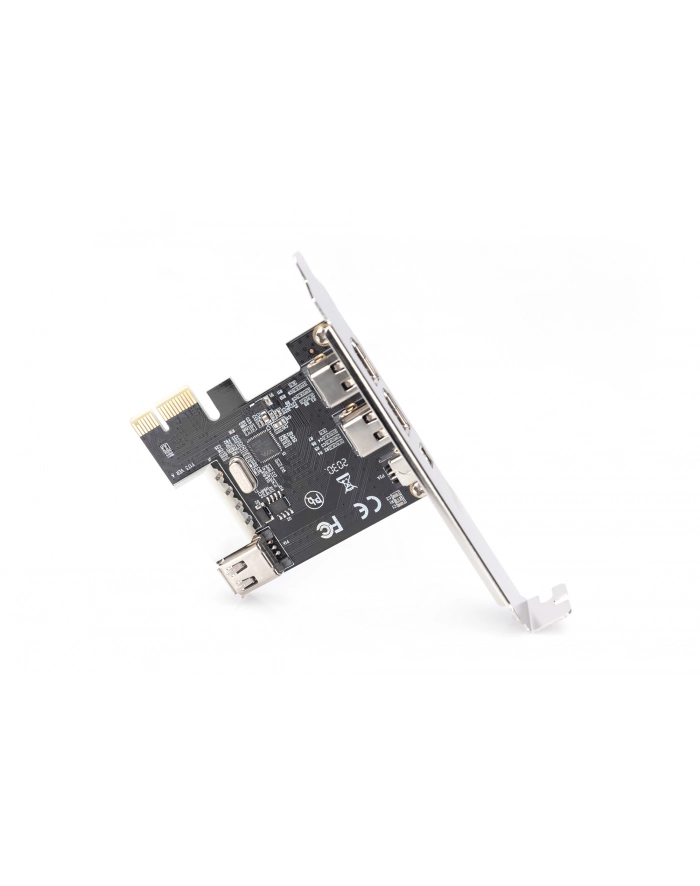 digitus Karta/Kontroler Firewire (400) PCI Exp., 2xZew. 1xZew.(Mini) IEEE1394a 6pin + Mini, Low Profile główny