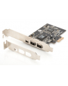 digitus Karta/Kontroler Firewire (400) PCI Exp., 2xZew. 1xZew.(Mini) IEEE1394a 6pin + Mini, Low Profile - nr 10