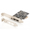 digitus Karta/Kontroler Firewire (400) PCI Exp., 2xZew. 1xZew.(Mini) IEEE1394a 6pin + Mini, Low Profile - nr 2