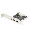 digitus Karta/Kontroler Firewire (400) PCI Exp., 2xZew. 1xZew.(Mini) IEEE1394a 6pin + Mini, Low Profile - nr 32
