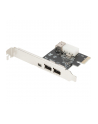 digitus Karta/Kontroler Firewire (400) PCI Exp., 2xZew. 1xZew.(Mini) IEEE1394a 6pin + Mini, Low Profile - nr 33