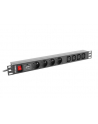 lanberg Listwa zasilająca Rack PDU 1U 4x PL + 4x IEC C13 2m 10A czarna - nr 14