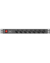 lanberg Listwa zasilajaca Rack PDU 1U 7x Schuko 2m 16A czarna - nr 1