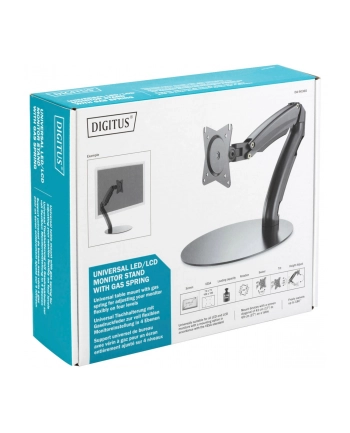 digitus Ramię biurkowe pojedyncze, 1xLCD, max. 27', max. 6.5kg, uchylno-obrotowe 180 stopni  (PIVOT)