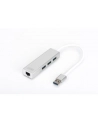 digitus HUB/Koncentrator 3-portowy USB 3.0 SuperSpeed z Gigabit LAN adapter - nr 30