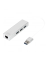 digitus HUB/Koncentrator 3-portowy USB 3.0 SuperSpeed z Gigabit LAN adapter - nr 41