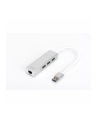 digitus HUB/Koncentrator 3-portowy USB 3.0 SuperSpeed z Gigabit LAN adapter - nr 54