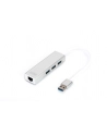 digitus HUB/Koncentrator 3-portowy USB 3.0 SuperSpeed z Gigabit LAN adapter - nr 55