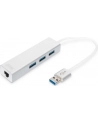 digitus HUB/Koncentrator 3-portowy USB 3.0 SuperSpeed z Gigabit LAN adapter - nr 63
