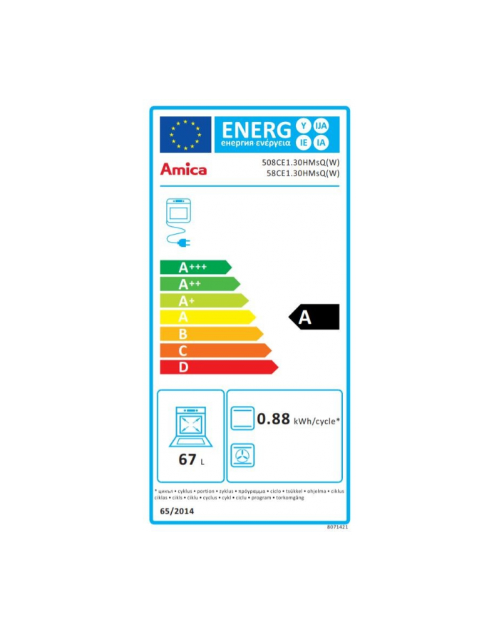 amica 58CE1.30HMSQW Kuchnia ceramiczna główny
