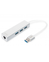 digitus HUB/Koncentrator 3-portowy USB 3.0 SuperSpeed z Gigabit LAN adapter - nr 40