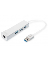 digitus HUB/Koncentrator 3-portowy USB 3.0 SuperSpeed z Gigabit LAN adapter - nr 62