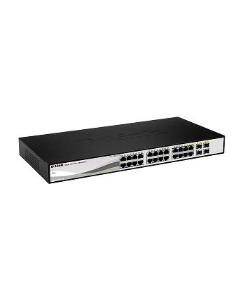 Switch D-LINK DGS-1210-24, 24-port 10/100/1000 Gigabit Smart Switch including 4 Combo 1000BaseT/SFP