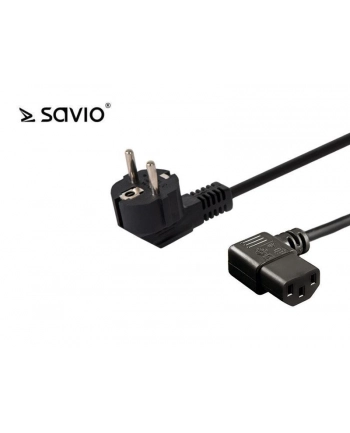elmak SAVIO CL-116 Kabel zasilający Schuko męski kątowy - IEC C13, kątowy 1,8m