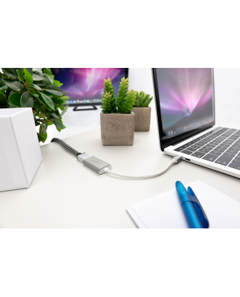 digitus Adapter HDMI 4K 30Hz USB 3.0 Typ-C, obudowa aluminiowa, długość nr 2