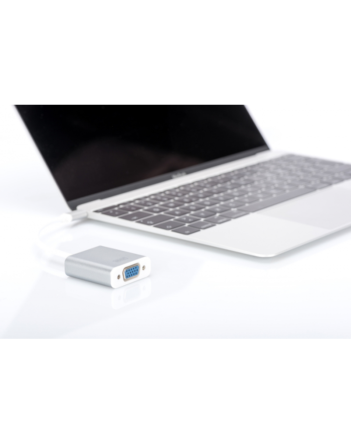 digitus Adapter VGA FullHD 75Hz USB 3.0 Typ-C, obudowa aluminiowa, długość główny