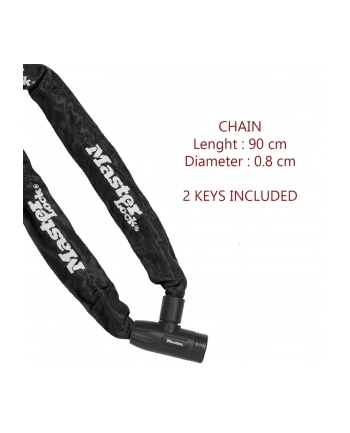 master lock Łańcuch zabezpieczający w osłonie - 8mm - 0.9m nr 2