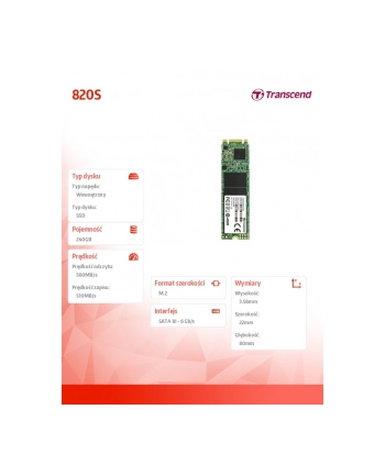transcend Dysk SSD 820S M.2 2280 240GB SATA3 TLC nr 2