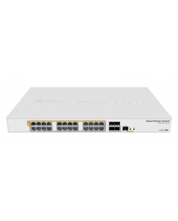 MikroTik Switch CRS328-24P-4S+RM, POE/POE+ switch, Dual boot RouterOS/SwOS, L3, 500W, 1U