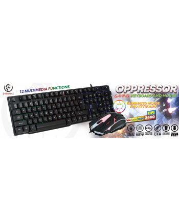 rebeltec Klawiatura+mysz przewodowa dla graczy OPPRESSOR GAMING