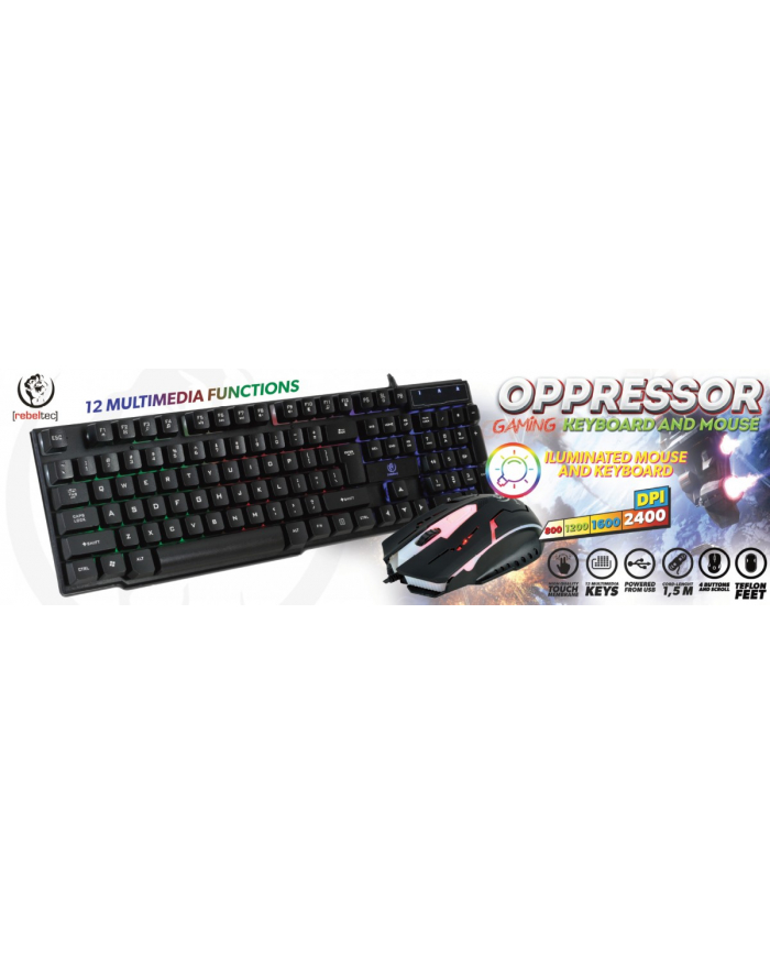 rebeltec Klawiatura+mysz przewodowa dla graczy OPPRESSOR GAMING główny