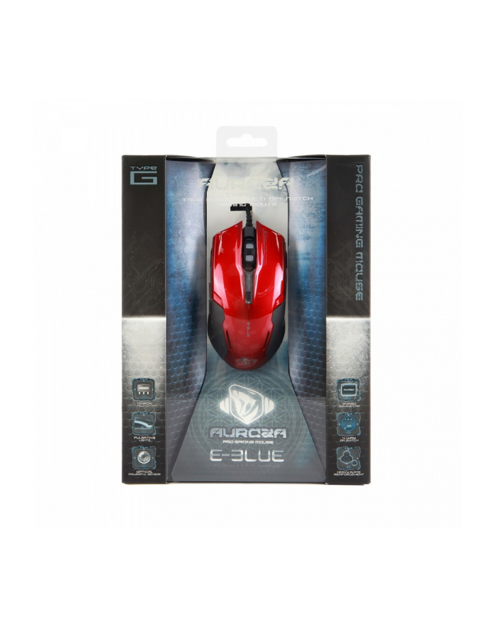 e-blue Mysz USB Auroza G 3000DPI czerwona główny