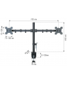 techly Podwójne ramię biurkowe LED/LCD 13-27 cali 2x10kg VESA regulowane - nr 2