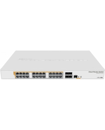 MikroTik Switch CRS328-24P-4S+RM, POE/POE+ switch, Dual boot RouterOS/SwOS, L3, 500W, 1U
