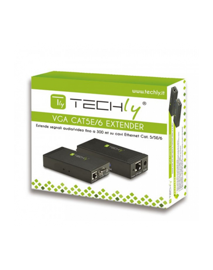 techly *Extender VGA po kablu Cat5e/6 do 300m z audio główny